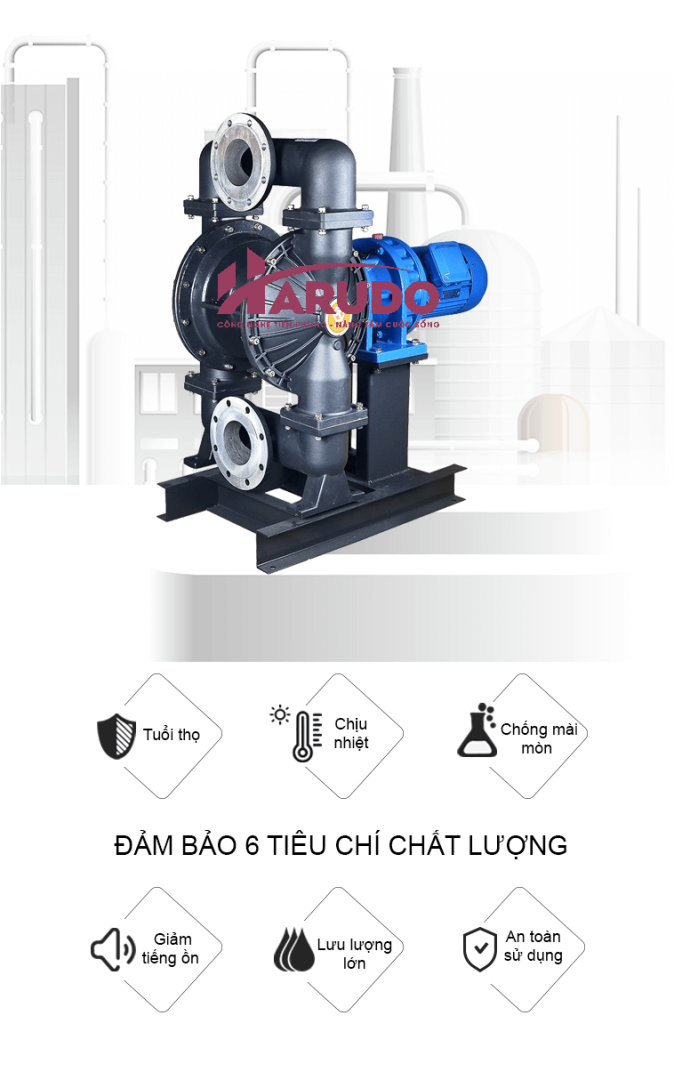 Máy bơm màng điện Godo DBY3S-125 hợp kim nhôm