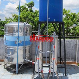 Bộ lọc nước gia đình 2 cột lọc inox