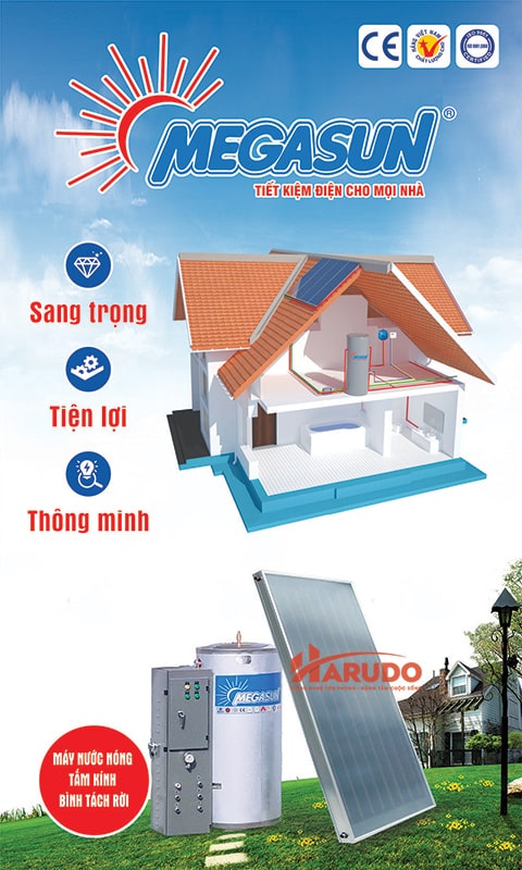 Máy nước nóng tấm phẳng Megasun MGS-700-CT-FC-S