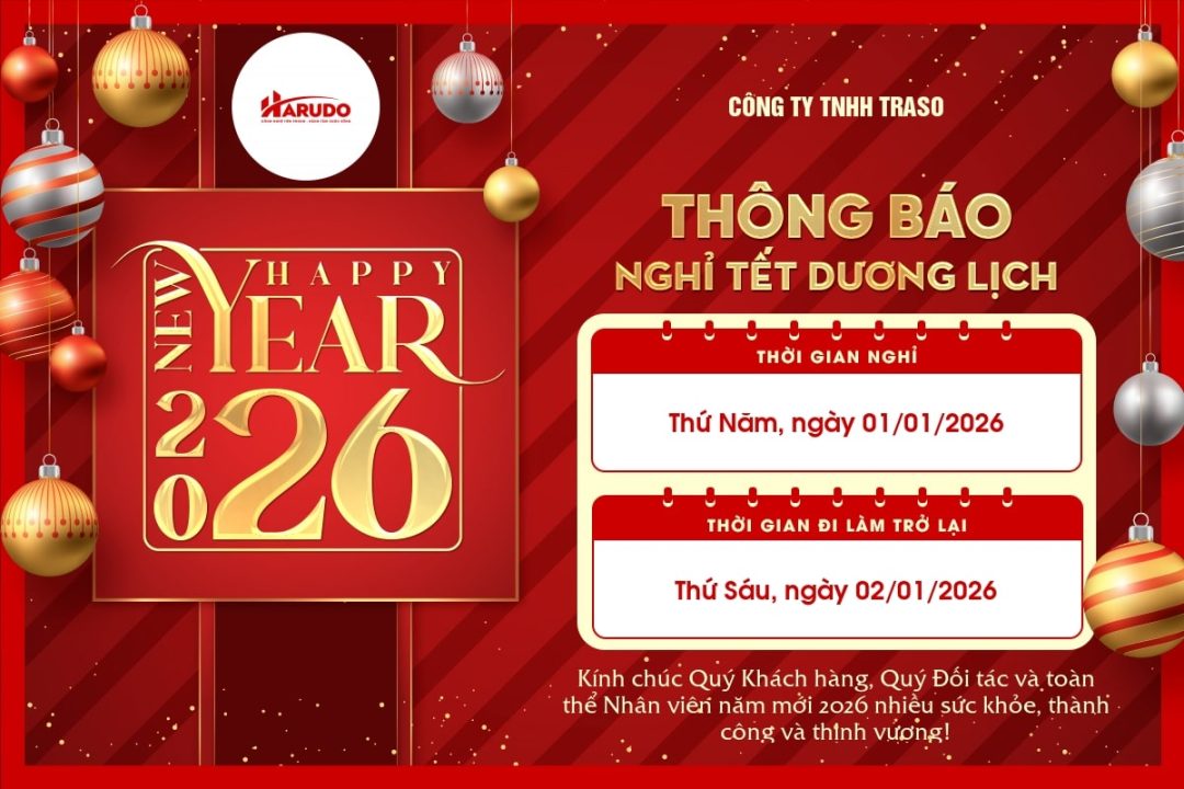 Lịch nghỉ Tết Dương lịch 2026- Harudo