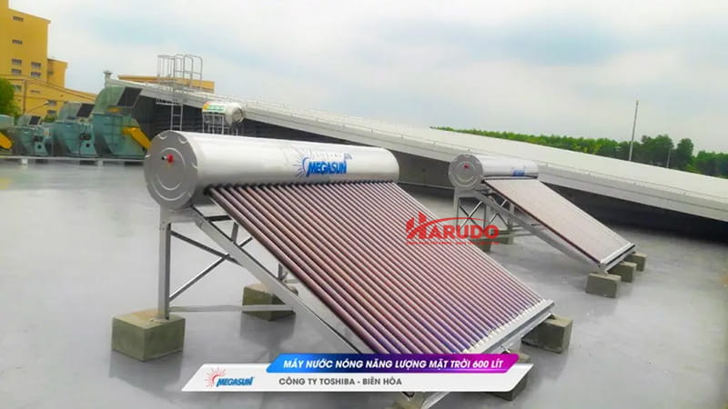 Công trình lắp đặt máy nước nóng năng lượng mặt trời Megasun G-PPR220- 220 lít