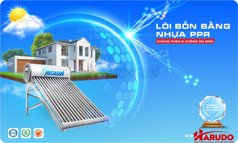 Máy nước nóng năng lượng mặt trời Megasun G-PPR-190