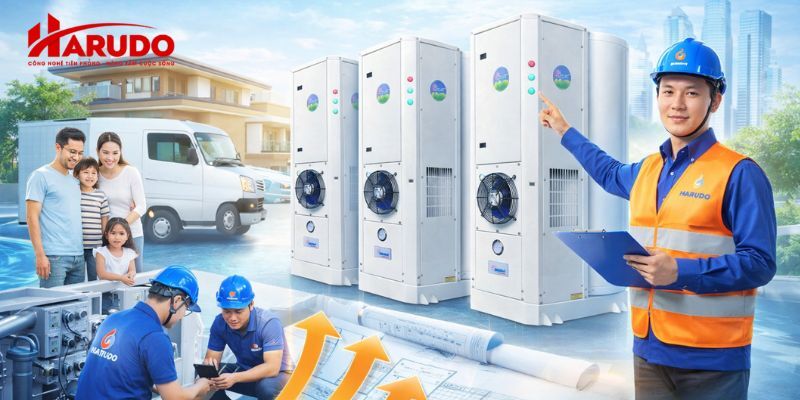 Harudo là điểm cung cấp máy bơm nhiệt heat pump Megasun chính hãng