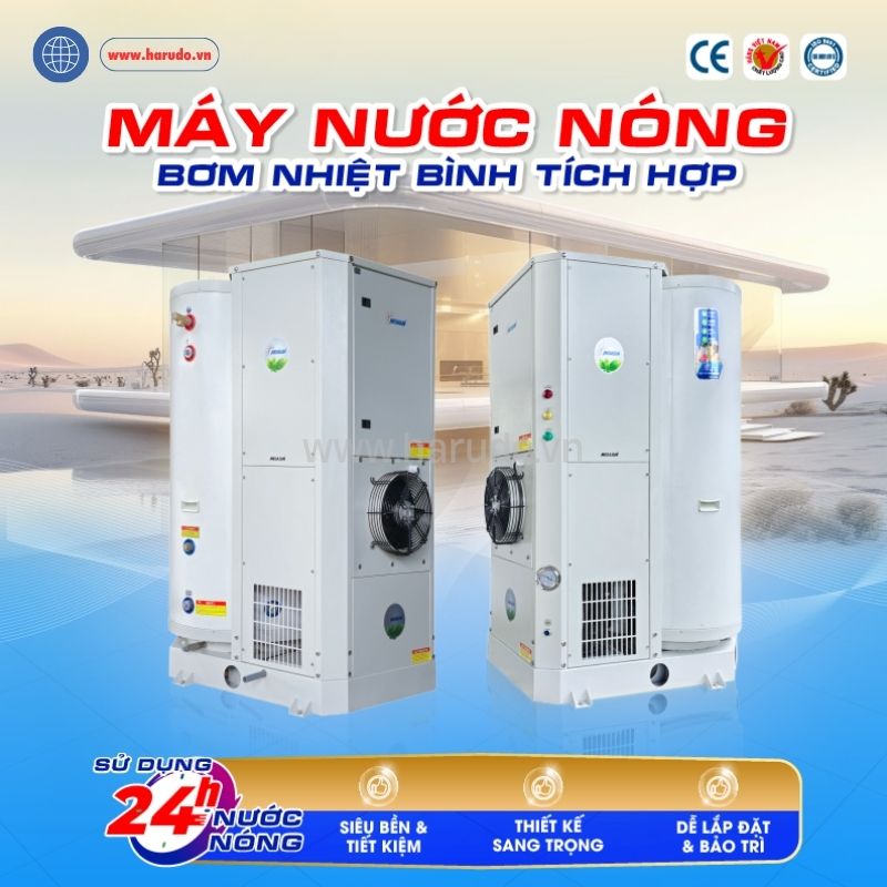 Tổng quan máy nước nóng bơm nhiệt heat pump Bình tích hợp Megasun MGS-7.0-450