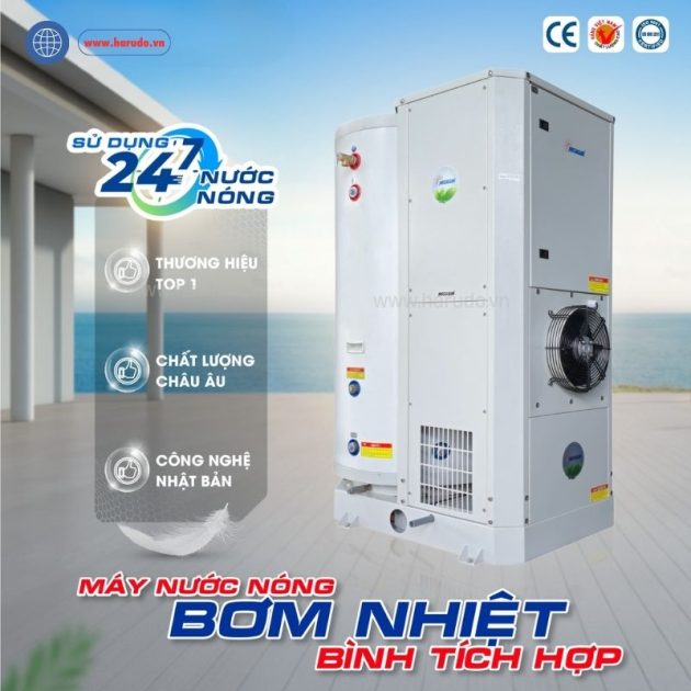 Tổng quát về bom nhiệt gia đình Bình tích hợp Megasun MGS-3.5-150