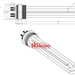 Cấu tạo điện trở đun nước phi 12 gồm dây điện trở và lớp cách điện MgO