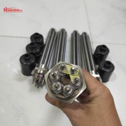 Lắp đặt điện trở đun nước phi 12 trong bồn inox