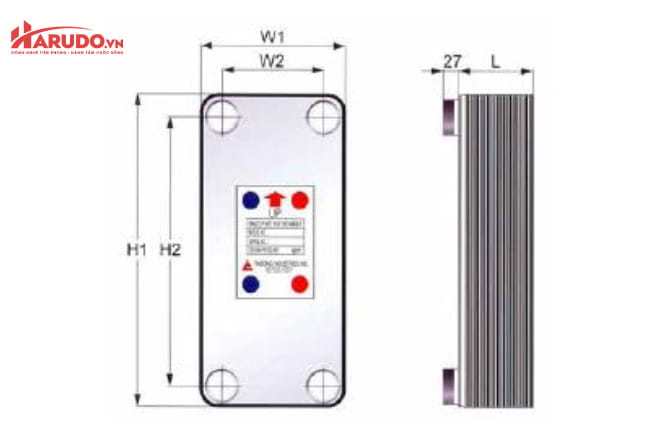 Thông số kỹ thuật Tấm trao đổi nhiệt K105 Taibong