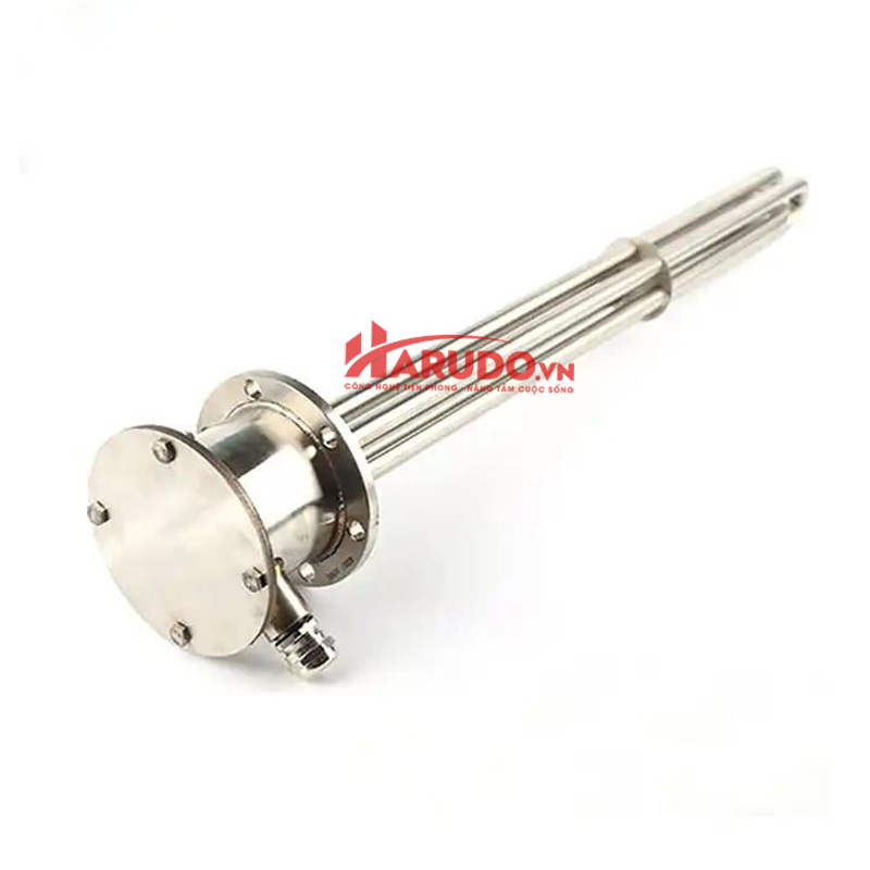 Điện trở sấy dầu Harudo HRD-21KW-220/380V-INOX304-MB Ø210x14mm-6 U850mm