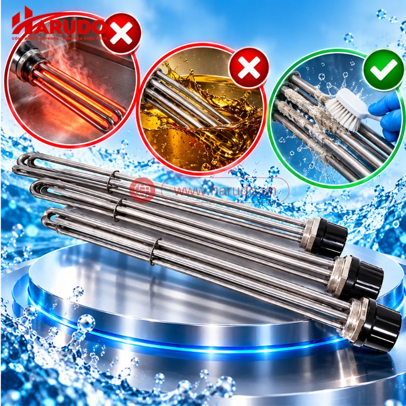 Nguyên tắc vận hành của điện trở đun nước Harudo