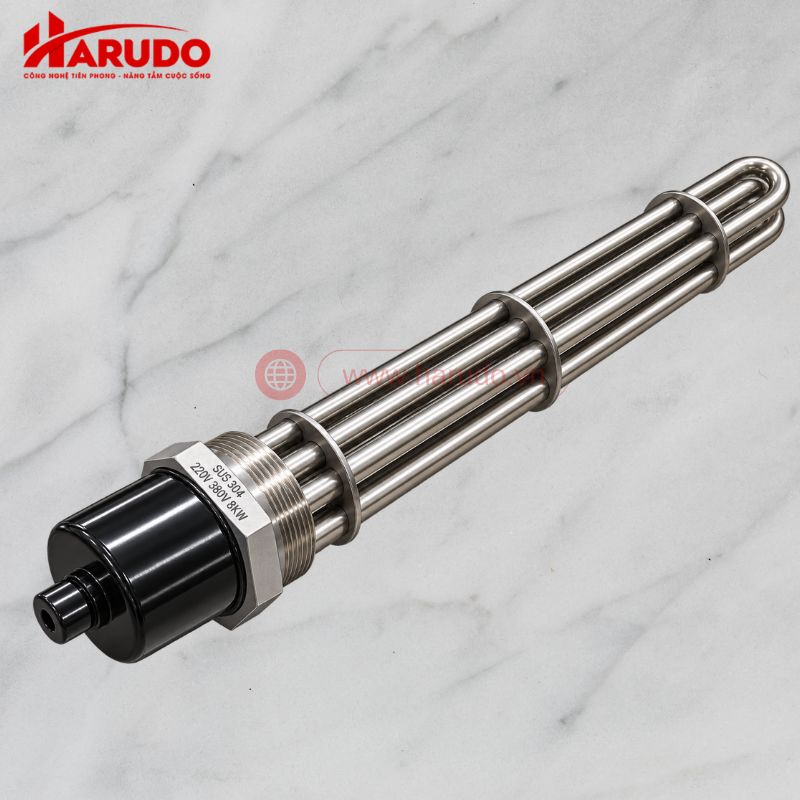 Nguyên tắc vận hành của thanh đốt nhiệt Harudo HRD-9KW-220V/380V-INOX304-R49-L525mm