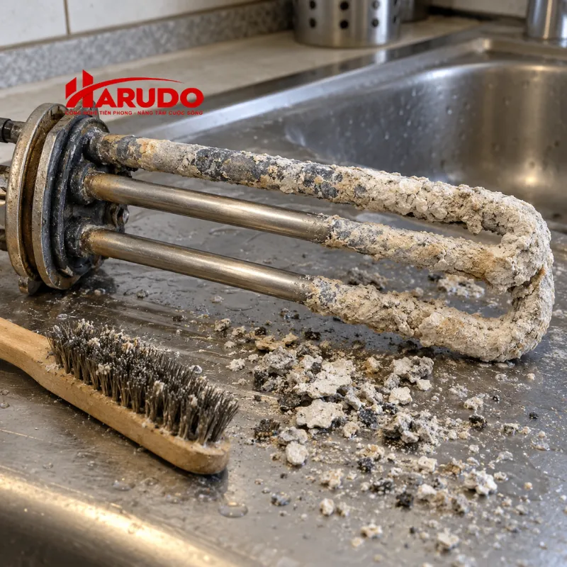 Điện trở đun nước bị đóng cặn